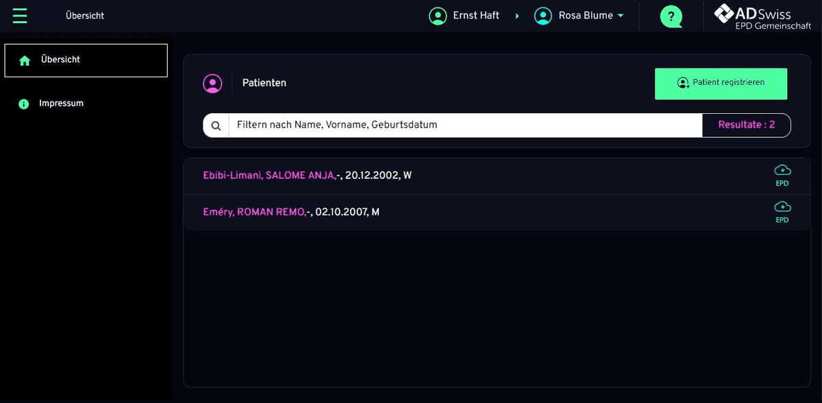Gesundheitsfachpersonenportal - product image 1